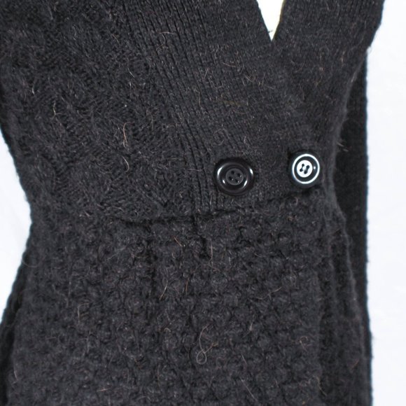 Vintage Y2K Max Azaria BCBG Alpaca Mohair Ash Gray Cardigan Copper Flecks - Picture 7 of 15